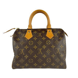 Louis Vuitton Speedy Monogram Canvas Handbag Brown